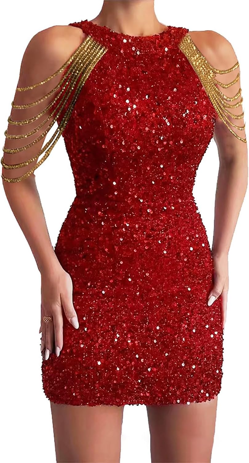Festklänningar för kvinnor, kvinnor, kvinnor, sammet, paljett, cocktailklänning, glittrande bröllop, gästfest, kväll, långärmad, bodycon-klänningar