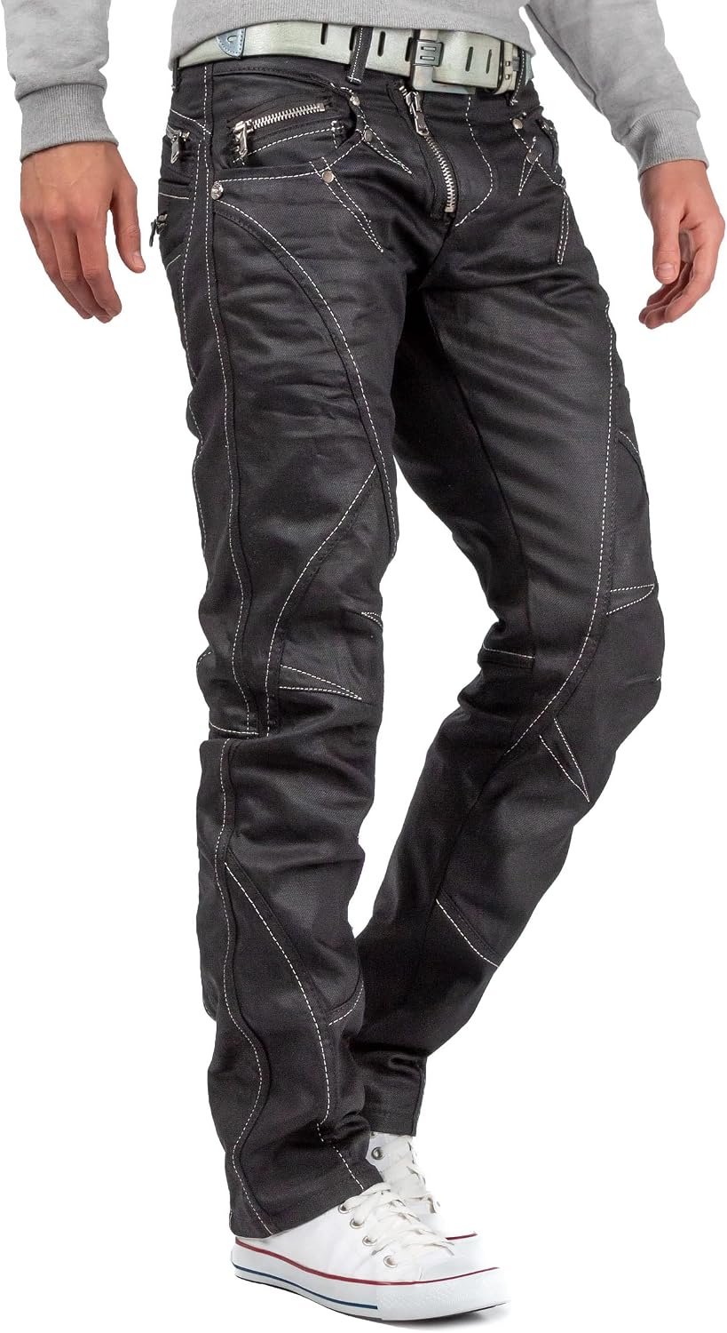 Cipo & Baxx Regular Jeans för män, Blå – 32