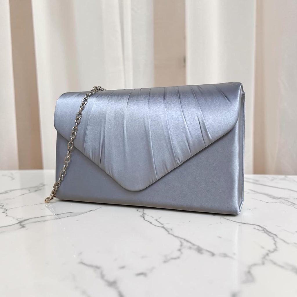 fi9® DAMER SATIN PARTY BORD BRIDAL EVENING CLUTCH HANDVÄSKA Handväska