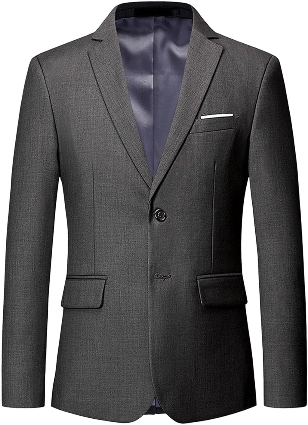 Herr Slim Fit Blazer 2 knappar kappa vardaglig enfärgad blazer kappa resa lätt kostymjacka