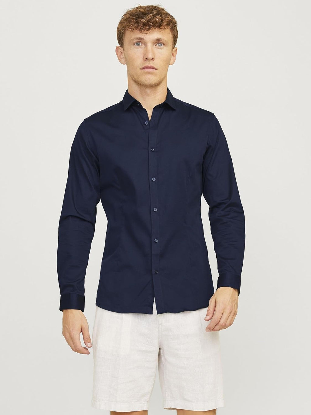 JACK & JONES herr Jjprparma skjorta L/S Noos JJPRPARMA SHIRT L/S NOOS (1-pack)