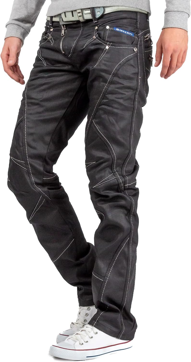 Cipo & Baxx Regular Jeans för män, Blå – 32