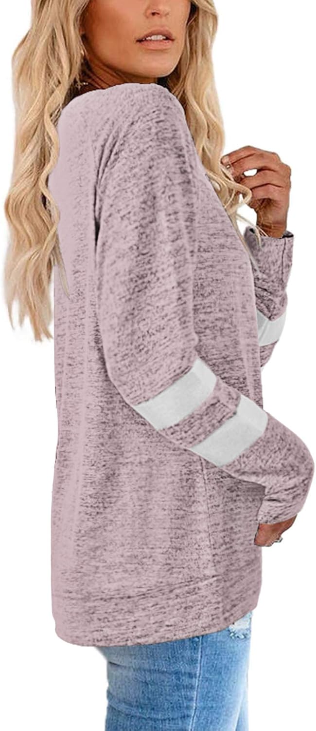 MOLERANI Långärmad rund hals lediga T-shirts blusar sweatshirts tunika toppar för vintern