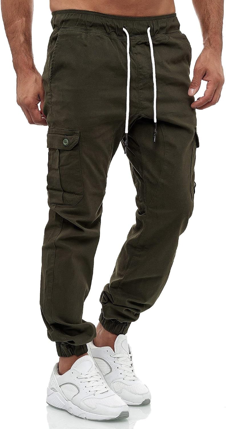 Tazzio cargobyxor herr, cargobyxor, joggingbyxor, chinos, normal passform, jeans 16610
