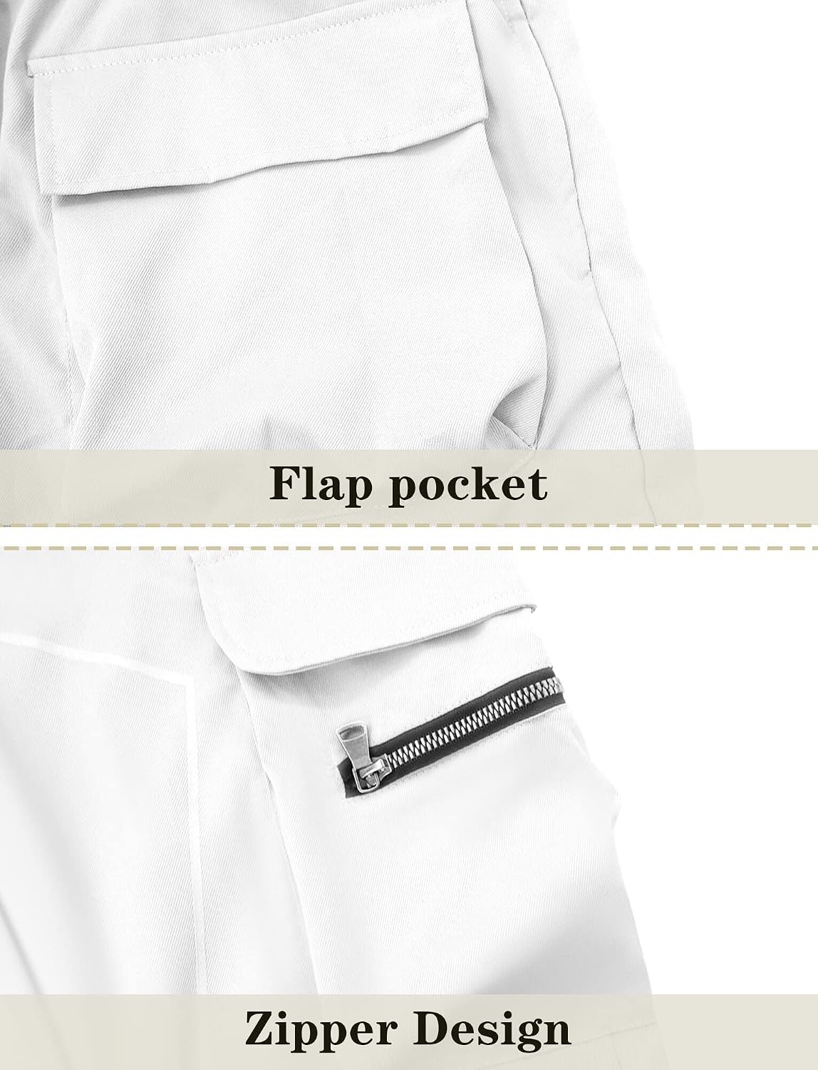 AIEOE Cargobyxor, herr, hip hop, techwear, cargobyxor med reflekterande ränder, streetwear, punkbyxor, joggingbyxor, joggingbyxor med fickor, elastisk linning