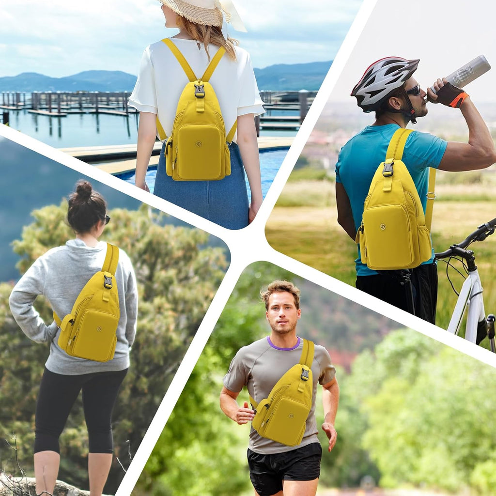 Bröstväska liten ryggsäck herr crossbody väska sling väska lätt bröstväska stöldskydd nylon ryggsäck axelväska herr dam för cykling resor sport
