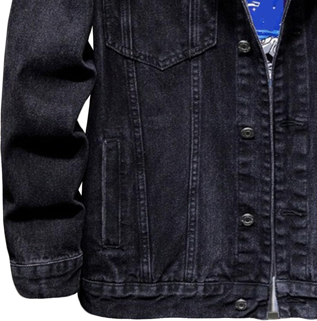 JEShifangjiusu Män Street Fashion Casual Denim Ytterkläder Baggy Rapper Denim Jackor Hip Hop Avslappnad Passform Streetwear