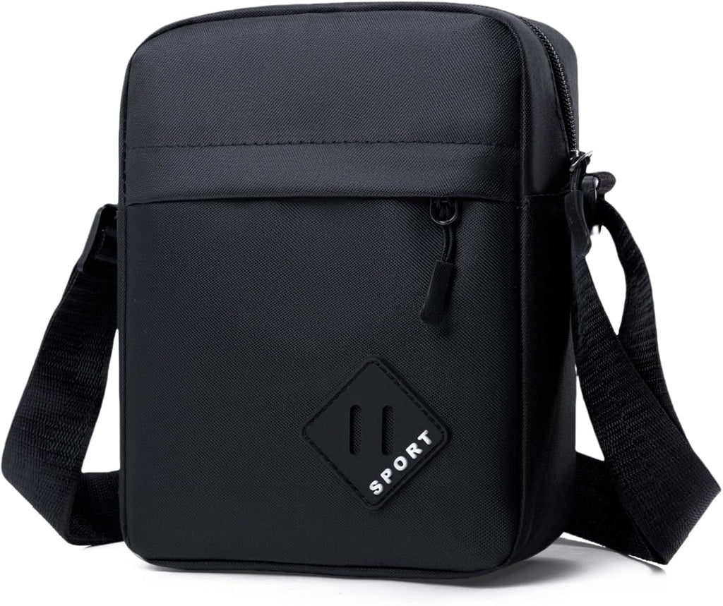 Aucuu Axelväska för män, Oxford Crossbody väska, vattentät liten sidoväska för män, ledig handväska, messengerväska med dragkedja och justerbar rem, lätt bröstväska för daglig användning, arbete