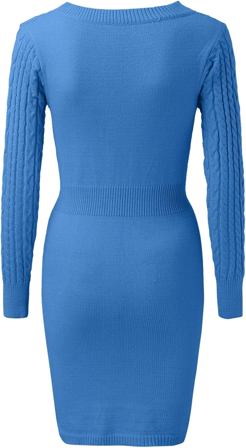 Dam Långärmad Stretchig Bodycon-klänning