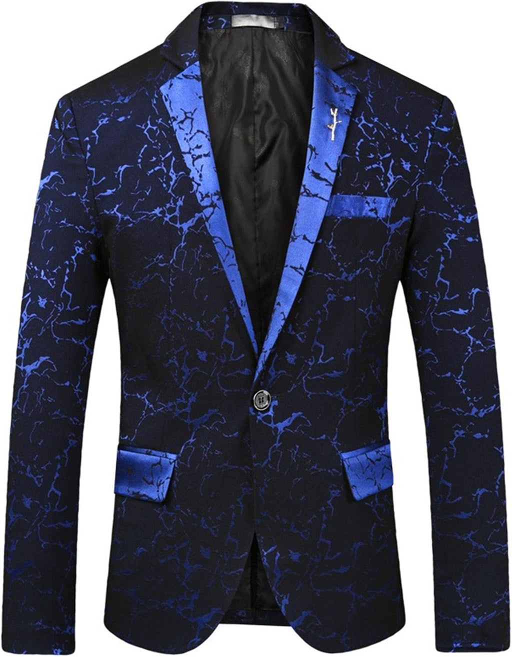 Herrtryck formell klänning kostym jacka blommig jacquard tux blazer middag fest bal bröllop kostym jacka