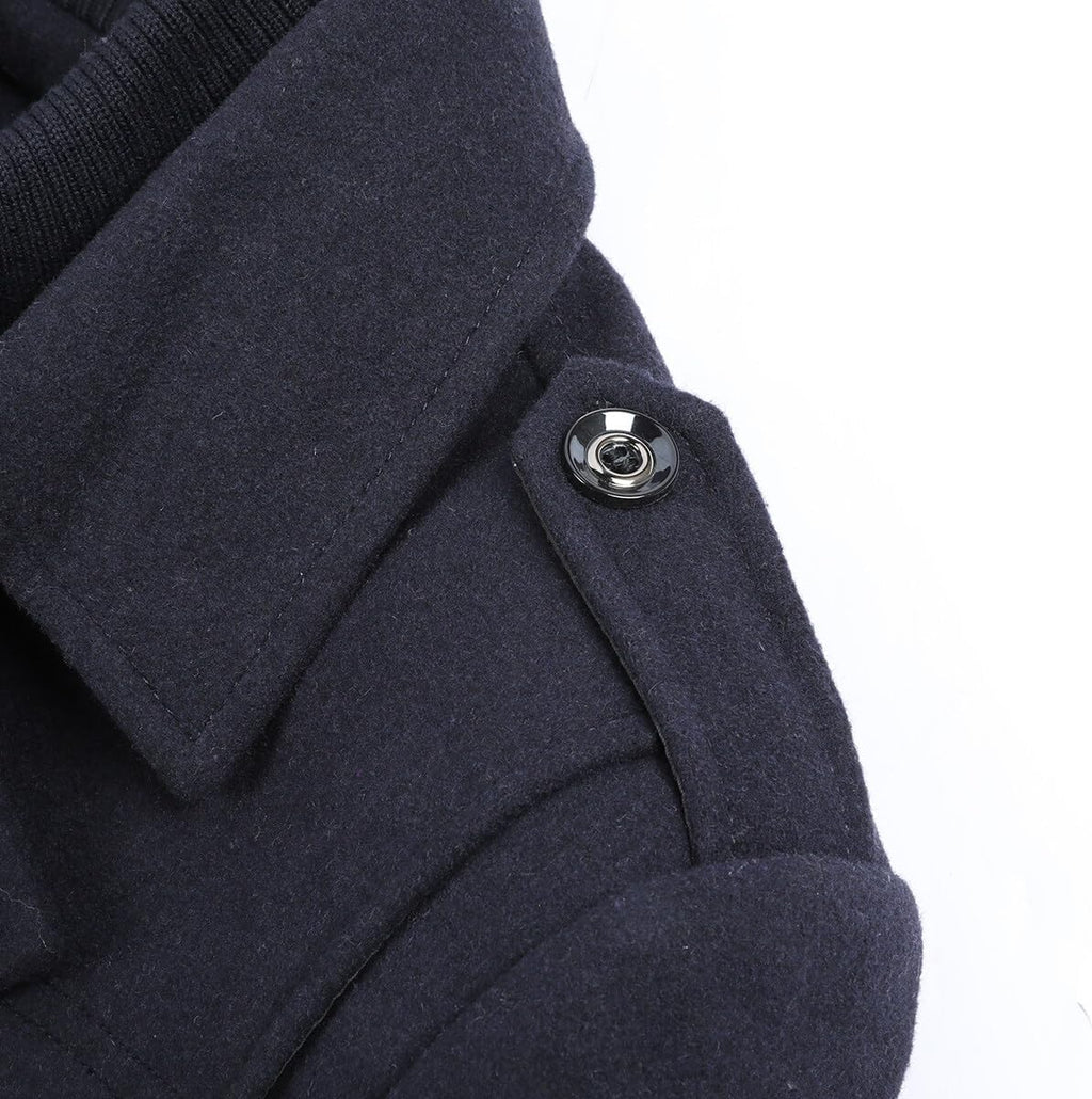 Rockar för Herr Casual Vinter Ullkappor Regular Fit Vinter kappa Ärtkappa för Vintern