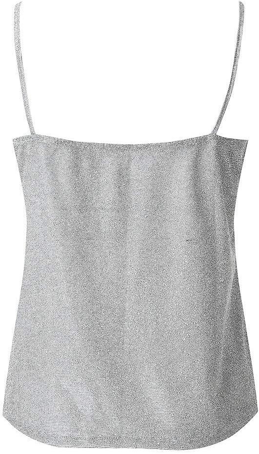 Glittertopp damer party guld, crop top elegant damer festlig tank topp sexig glitter axelbandstopp spaghetti blustoppar ärmlösa linne v-ringad väst basic topp lös topp