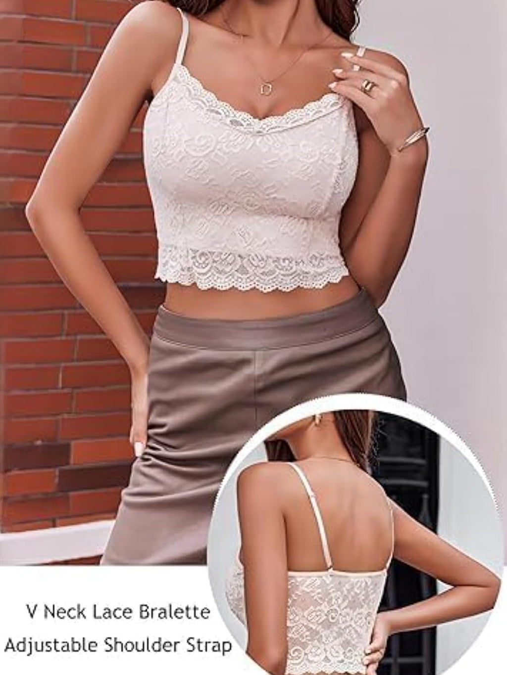 Avidlove dam spets bustier topp sexig bralette undertröja basic spagettiremmar camisole V-ringad rygg urtagning design tank toppar crop