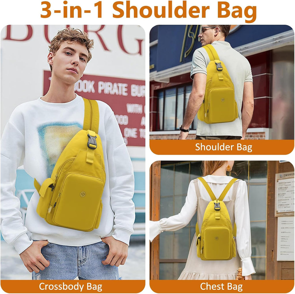 Bröstväska liten ryggsäck herr crossbody väska sling väska lätt bröstväska stöldskydd nylon ryggsäck axelväska herr dam för cykling resor sport