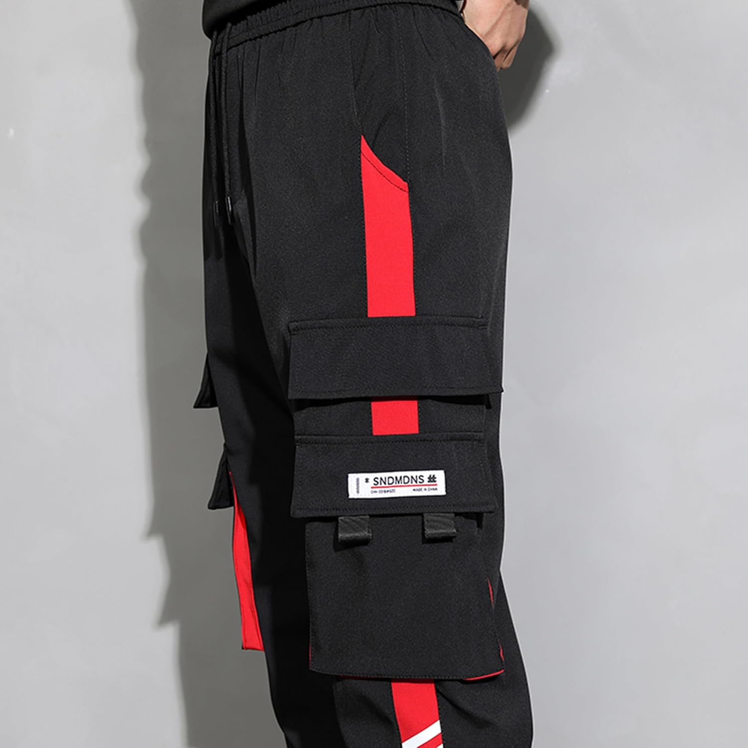 XYXIONGMAO Streetwear joggingbyxor casual sportbyxor säckiga vardagliga techwear hiphop träningsbyxor svarta cargobyxor för män