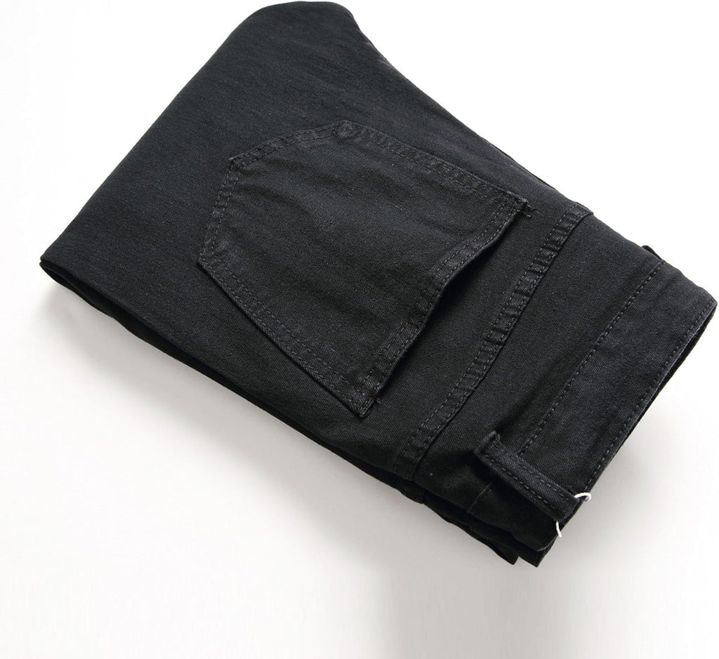 Herr Slim Fit-jeans herr stretch rippade slim fit skinny jeans mode raka ben komfortbyxor