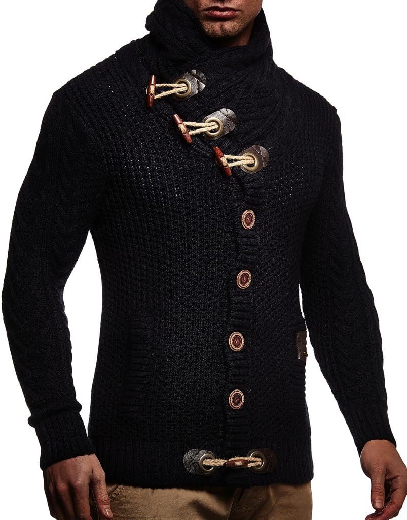 Leif Nelson Herrcardigan, jacka med sjalkrage, LN-4195