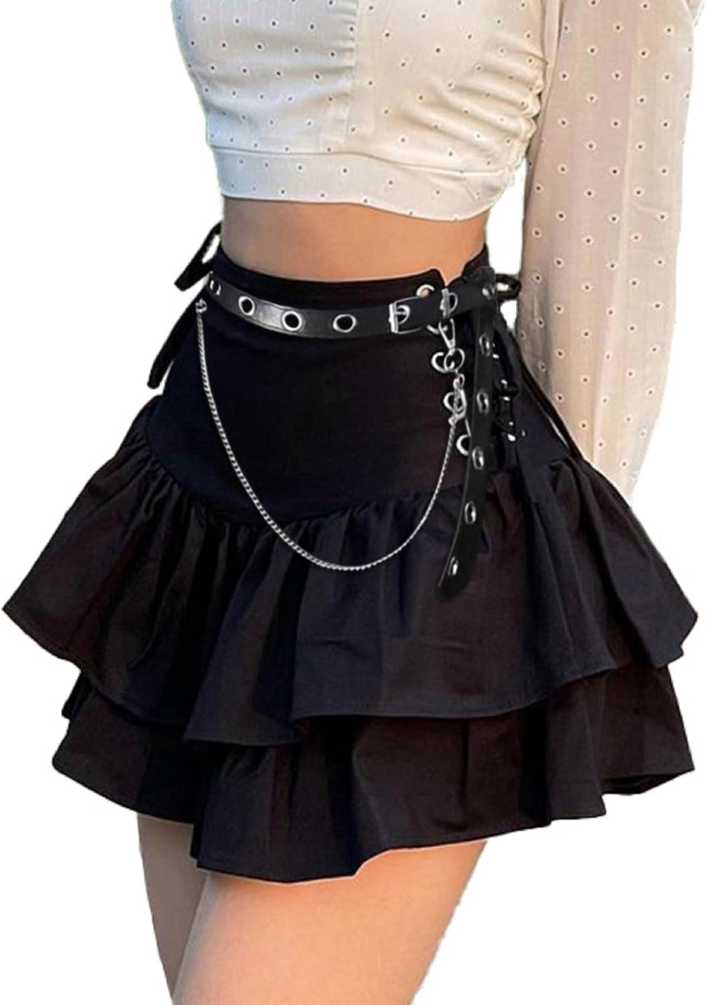 Minikjol dam sexig Y2k kjol gotiska kläder dam rave kläder för kvinnor