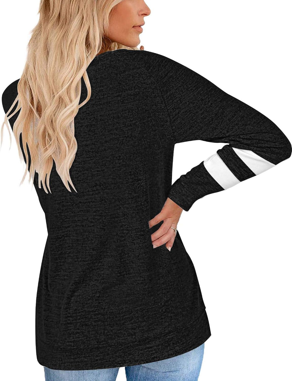 MOLERANI Långärmad rund hals lediga T-shirts blusar sweatshirts tunika toppar för vintern