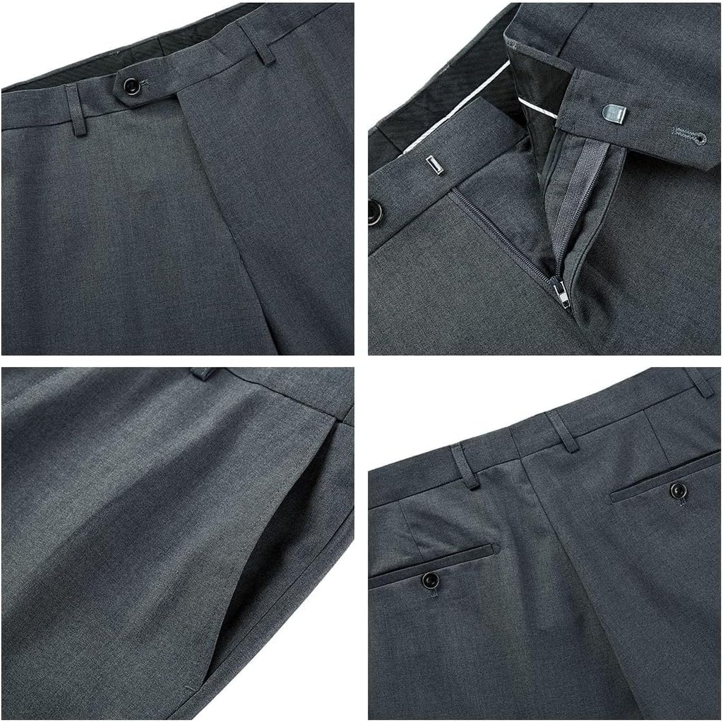 Herrar 3 stycken kostym slim fit en knapp halsduk revers för bröllop bal kavaj väst byxor set