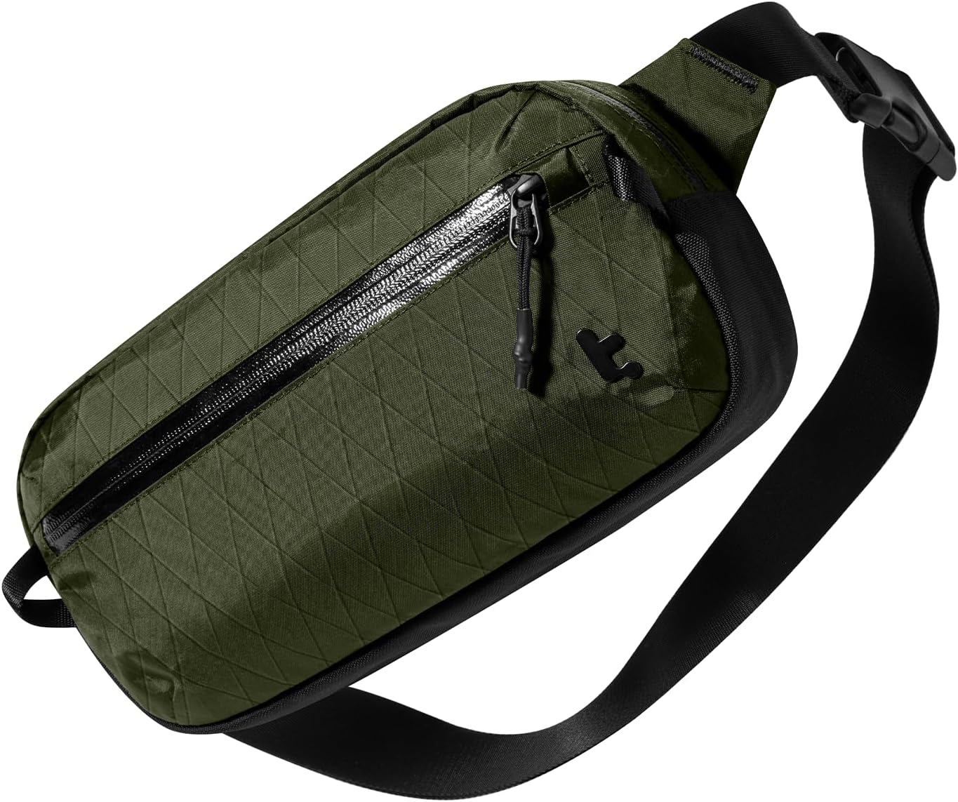 tomtoc 1,5 l crossbody väska med RFID-skydd, liten unisex axelremsväska, sling bag, lätt, vattentät sling bag, för utomhusresor, svart