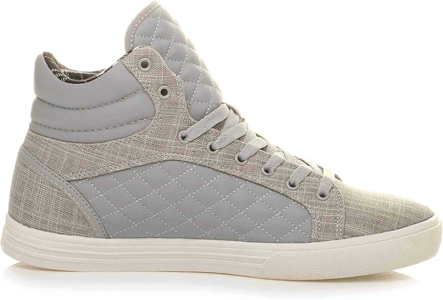 Ajvani Platt snörning för män quiltad vardaglig hög topp ankelstövlar sneakers storlek.