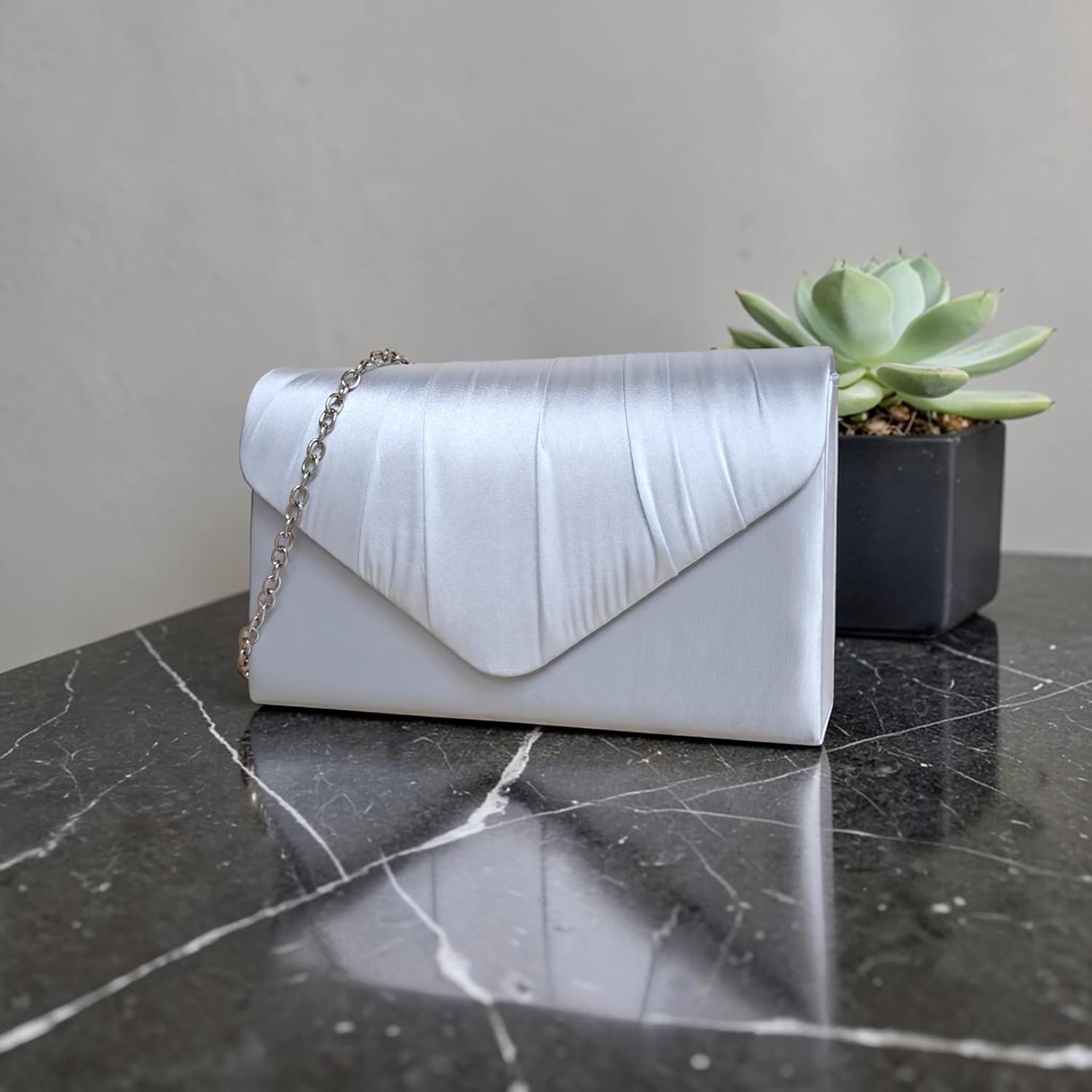 fi9® DAMER SATIN PARTY BORD BRIDAL EVENING CLUTCH HANDVÄSKA Handväska
