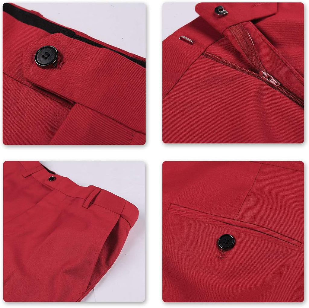 YOUTHUP 3-delad kostym smal passform för män elegant business bröllop kostym blazer västar byxor