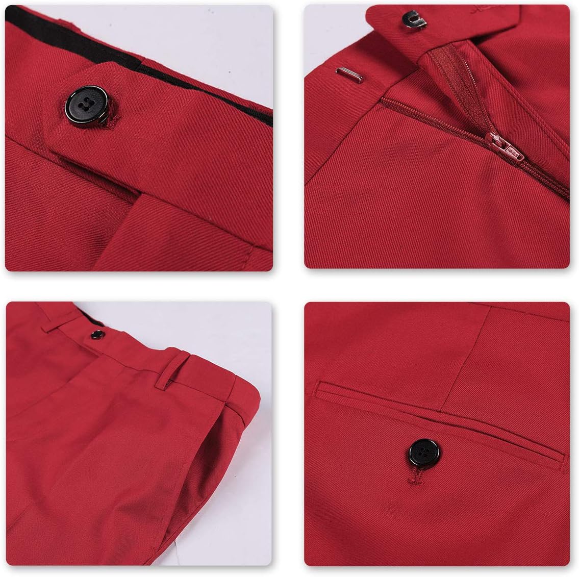 YOUTHUP 3-delad kostym smal passform för män elegant business bröllop kostym blazer västar byxor