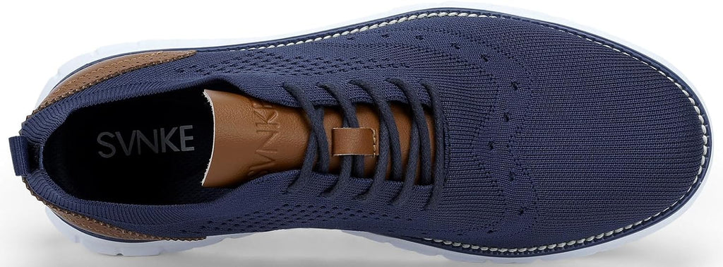 SVNKE mäns Oxfordskor formella promenadskor finskor klassiska halkfria business vardagsskor snörning lätt sneaker
