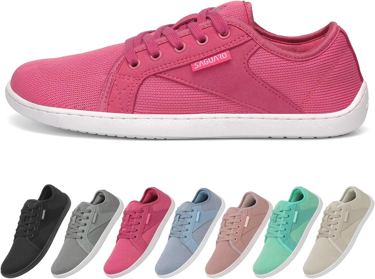 SAGUARO Unisex Knit Barfoot skor med Zero Drop Sula, Luck , Storlek 36–48