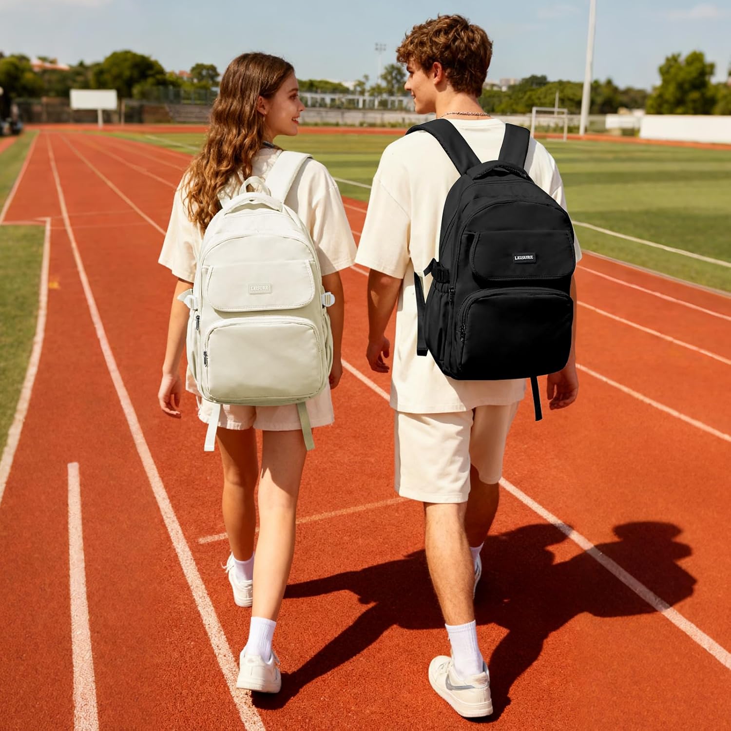 HYC00 Skolryggsäck Flicka Skolväska Lätt Ryggsäck Tjej Tonåring Bokväskor Skola Skolväskor Pojkar Laptop Ryggsäck Dam 14 Tum College Bag Fritidsryggsäck för Kvinnor Casual Dagsryggsäck,Blå