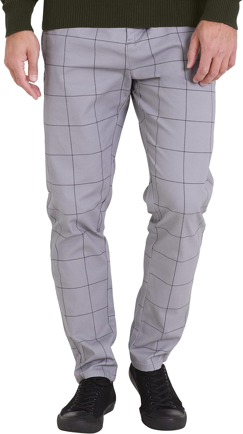 westAce Chino-byxor för män smal passform stretch twill vardagsbyxor