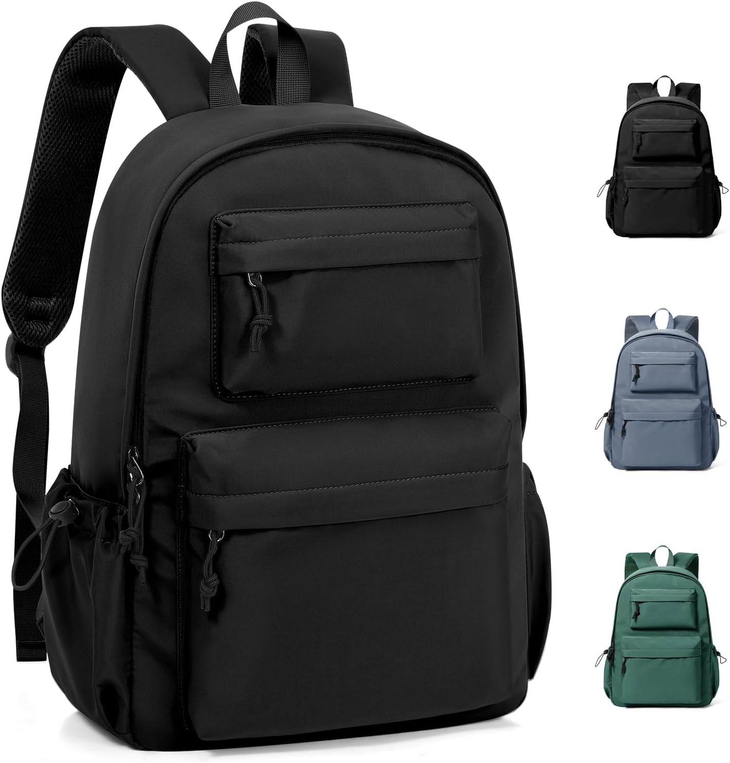 HYC00 Skolryggsäck Flicka Skolväska Lätt Ryggsäck Tjej Tonåring Bokväskor Skola Skolväskor Pojkar Laptop Ryggsäck Dam 14 Tum College Bag Fritidsryggsäck för Kvinnor Casual Dagsryggsäck,Blå