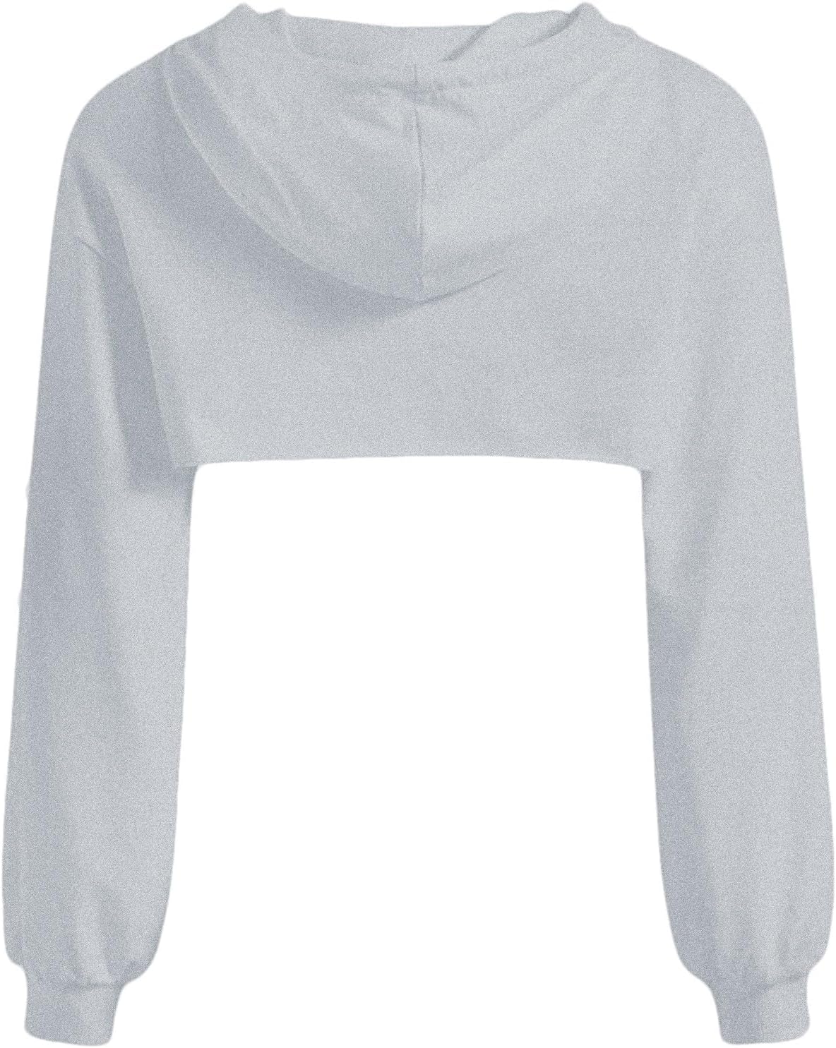 Generisk huvtröja för kvinnor, crop huvtröja, pullover, mycket korta tröjor, långärmad tröja, rund krage, cut outs, tröjor med huva, sport, streetwear, tröjor, huva, blus, toppar, cropped huvtröjor