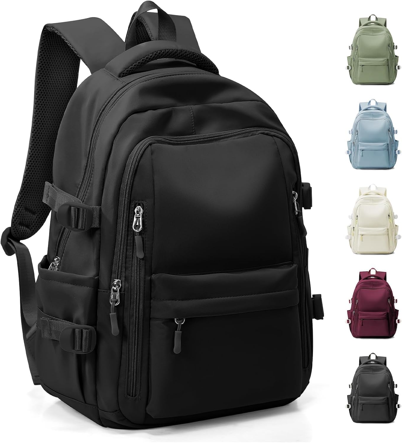 HYC00 Skolryggsäck Flicka Skolväska Lätt Ryggsäck Tjej Tonåring Bokväskor Skola Skolväskor Pojkar Laptop Ryggsäck Dam 14 Tum College Bag Fritidsryggsäck för Kvinnor Casual Dagsryggsäck,Blå