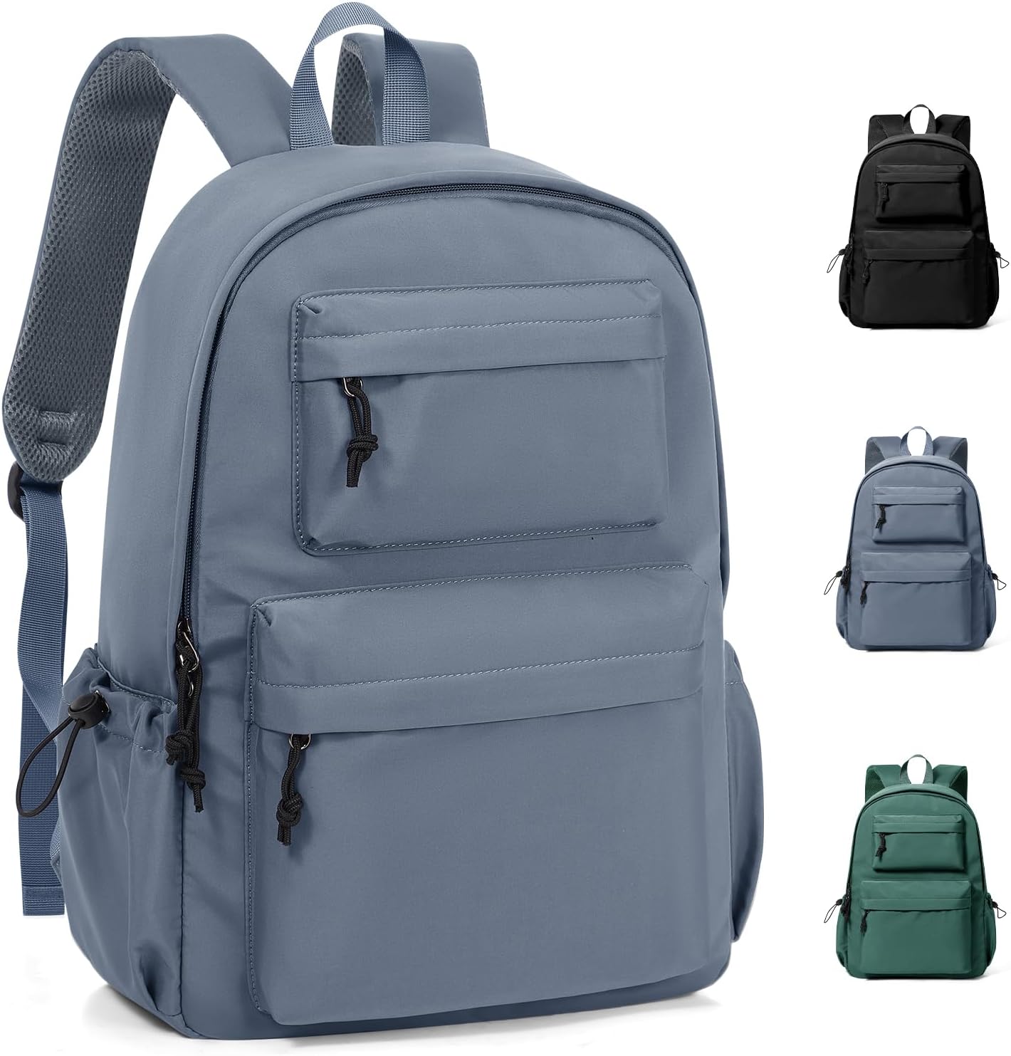HYC00 Skolryggsäck Flicka Skolväska Lätt Ryggsäck Tjej Tonåring Bokväskor Skola Skolväskor Pojkar Laptop Ryggsäck Dam 14 Tum College Bag Fritidsryggsäck för Kvinnor Casual Dagsryggsäck,Blå