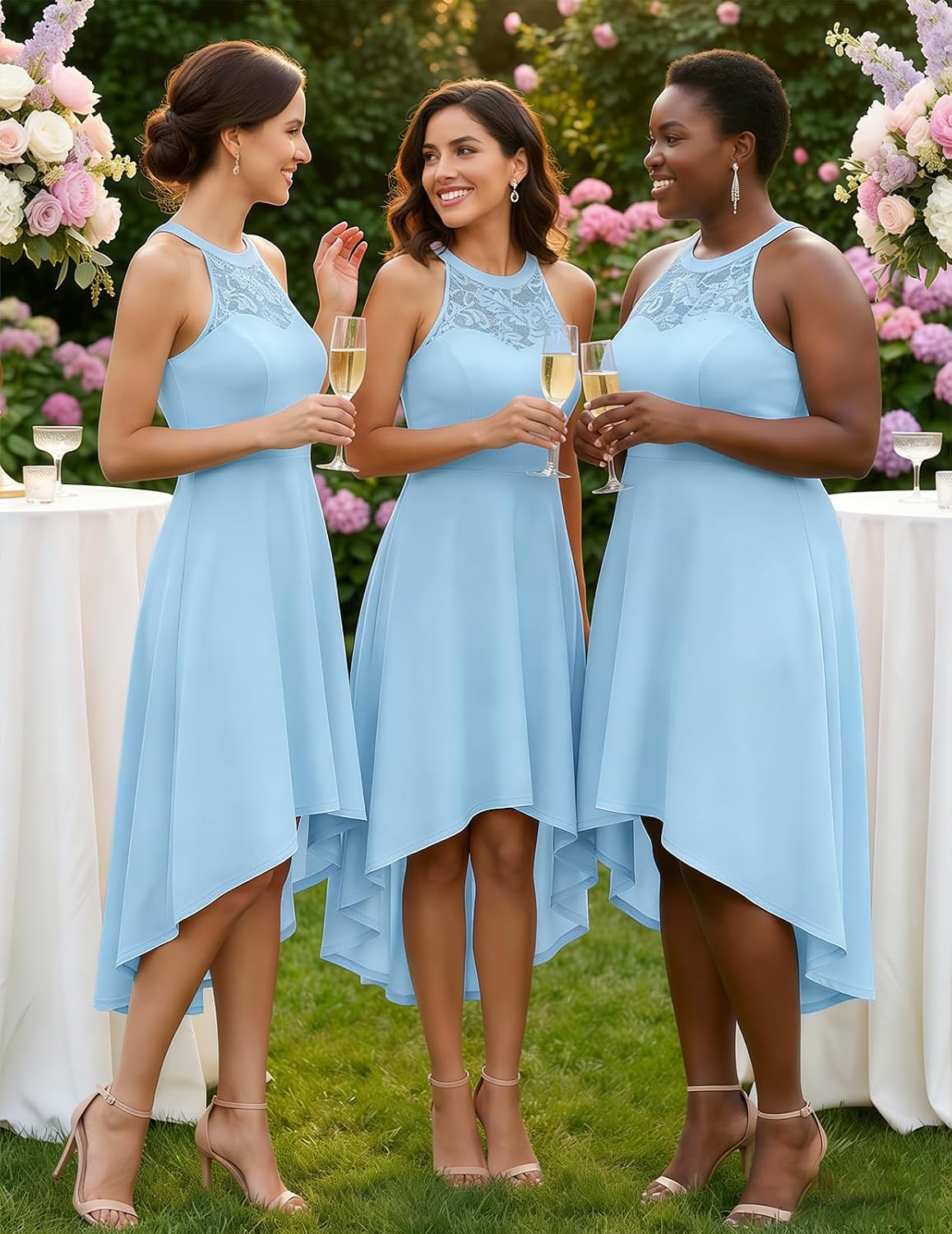 Bbonlinedress Aftonklänning, elegant för bröllopsgäst, festlig klänning, halterneck, konfirmationsklänning, brudtärneklänning, cocktailklänning, festklänning
