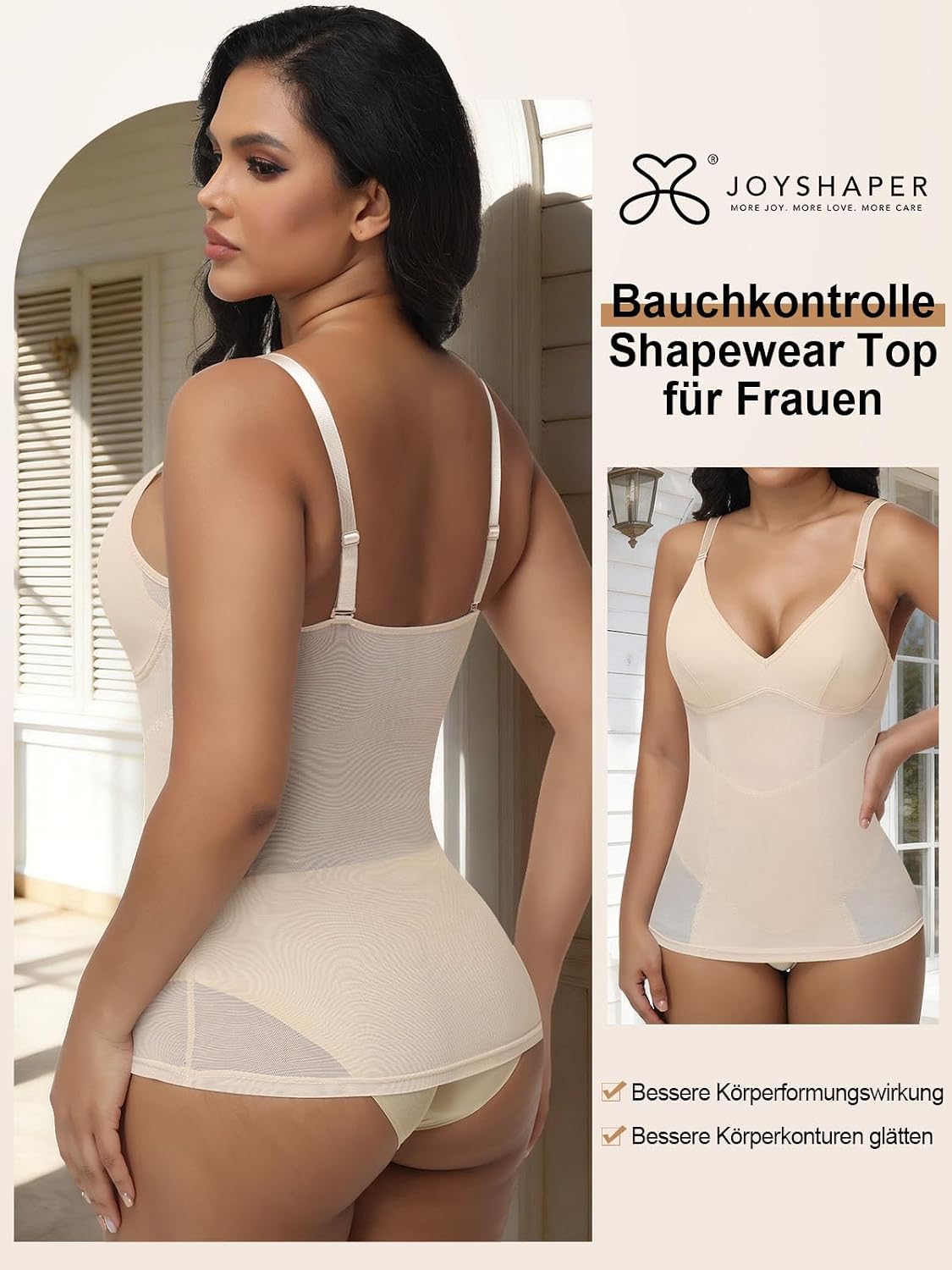Joyshaper Compression Cami Top för Kvinnor Bodycon Tanktoppar Slimming Tummy Control Shaping Vest