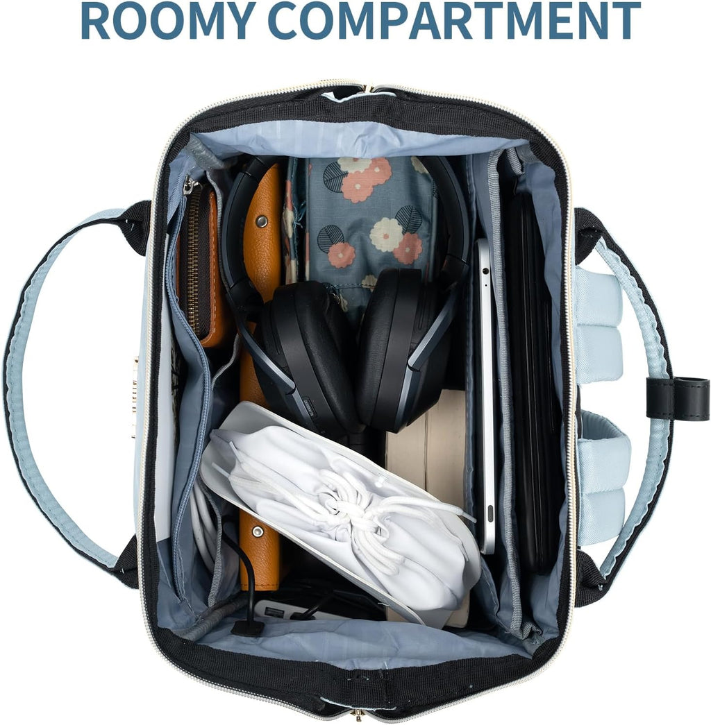 KROSER Laptop Ryggsäck Dator Ryggsäck College Casual Daypack, Quiltad dammig rosa, 17 inch