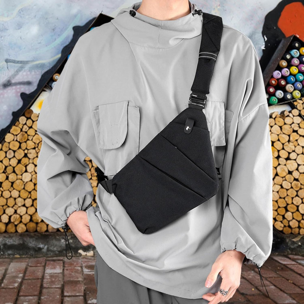 Sling Ryggsäck Herr,Chest Sling Ryggsäck Axel Ryggsäck - Sling Chest Crossbody Bag Bärbar Vattentät Stor kapacitet för camping Daglig användning Resevandring Onlynery