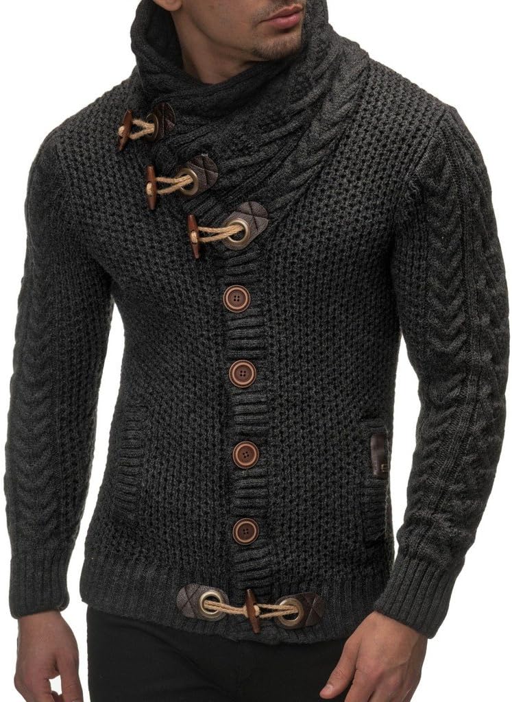 Leif Nelson Herrcardigan, jacka med sjalkrage, LN-4195