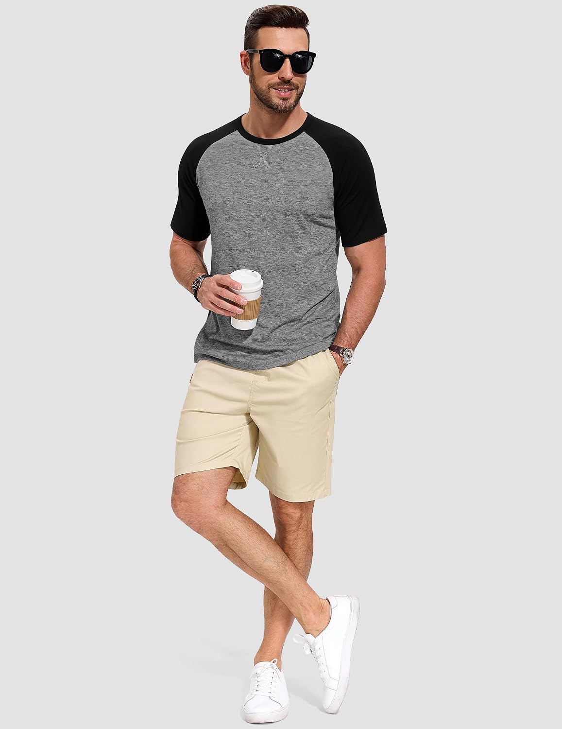 TARAINYA T-shirt herr bomull kortärmad rund hals enfärgad skjortor män sommar M-4XL