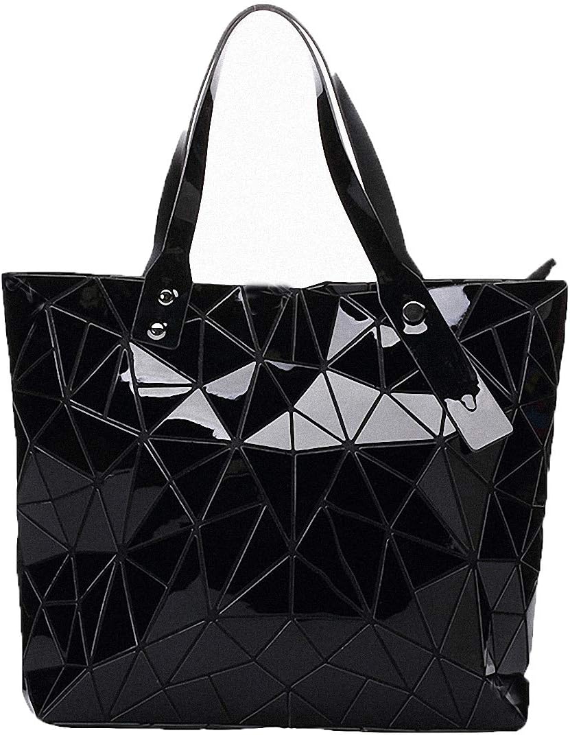Geometriska lysande gitter handväska kedja crossbody påse tygväskor handväskor holografiska handväskor för kvinnor femmes