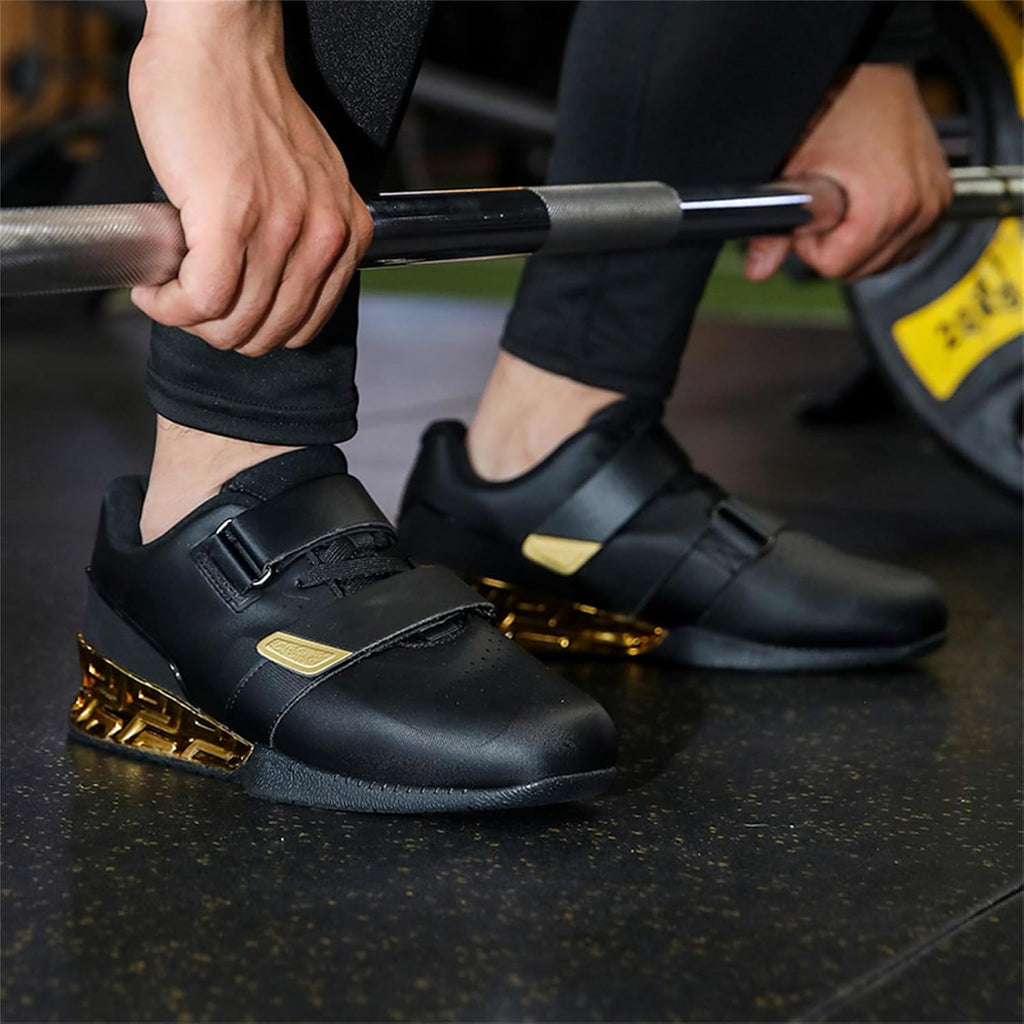 Tyngdlyftningsskor för män, Styrkelyft Bodybuilding Squat Skor Gym Cross Trainers Skor