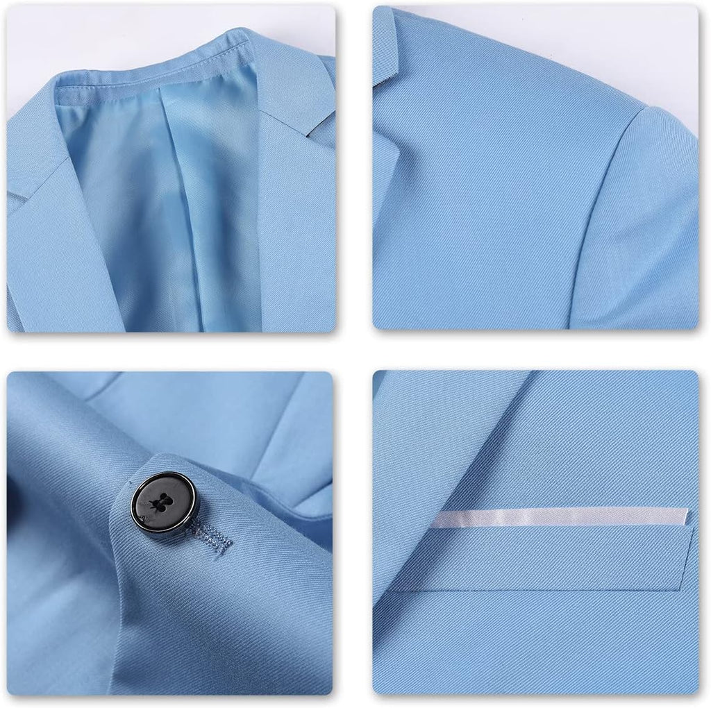 YOUTHUP Herr blazer Slim Fit 2 knappar formell vardaglig kostym jacka bröllop smoking jackor