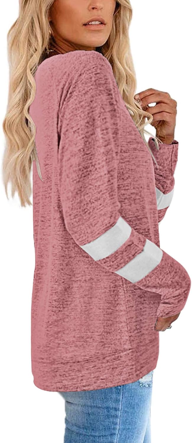 MOLERANI Långärmad rund hals lediga T-shirts blusar sweatshirts tunika toppar för vintern