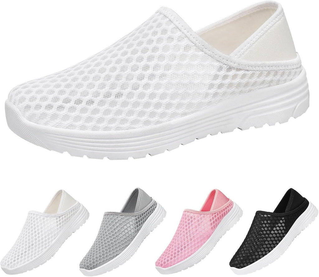 Legere bekväm snörfri herrsneakers, ventilerande herrsneakers, mjuk stickad topp, ortopediska slip-on skor, halkfria mjuka innersulor för fitness löpning promenader