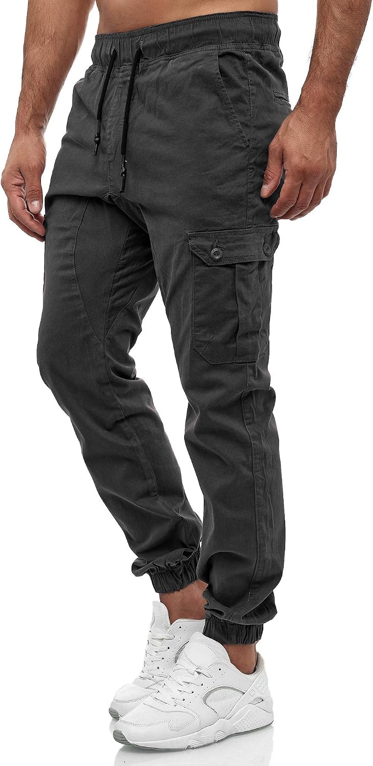 Tazzio cargobyxor herr, cargobyxor, joggingbyxor, chinos, normal passform, jeans 16610