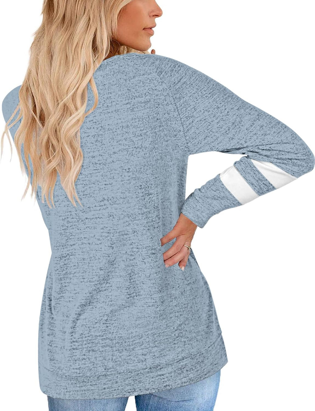 MOLERANI Långärmad rund hals lediga T-shirts blusar sweatshirts tunika toppar för vintern